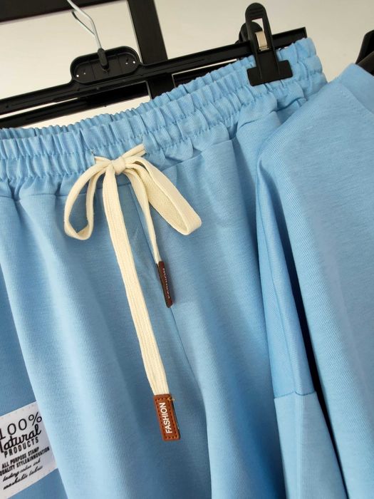 Komplet dresowy dzianina oversize bluza wiskoza M L XL