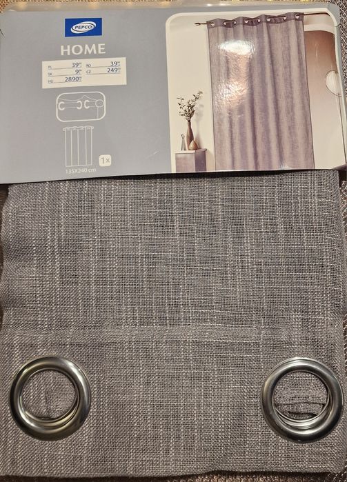 Zasłona na okna z przelotkami 2szt