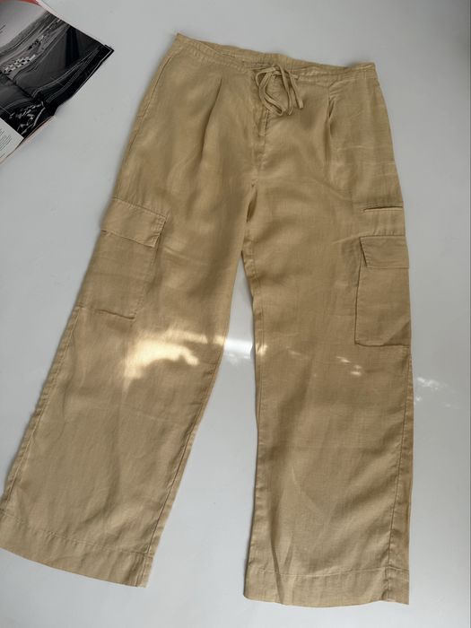 Лляні брюки Mango L-XL