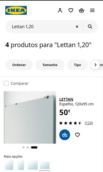 Espelho 120cm×95cm Ikea