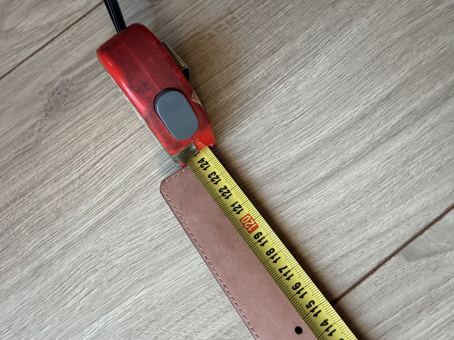Skòrzany pasek Louis Vuitton czarny srebrny 110cm