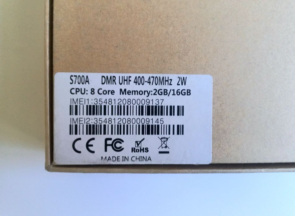 Смартфон рация Boxchip s700a 400-470МГц DMR