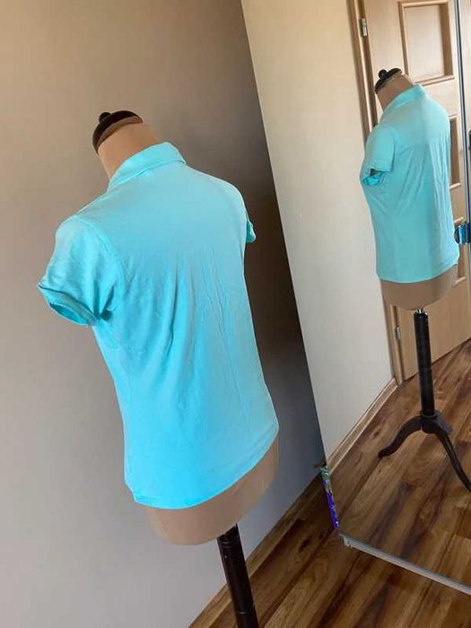 Mieta turkus koszulka tshirt polo kolnierzyk guess m l damski