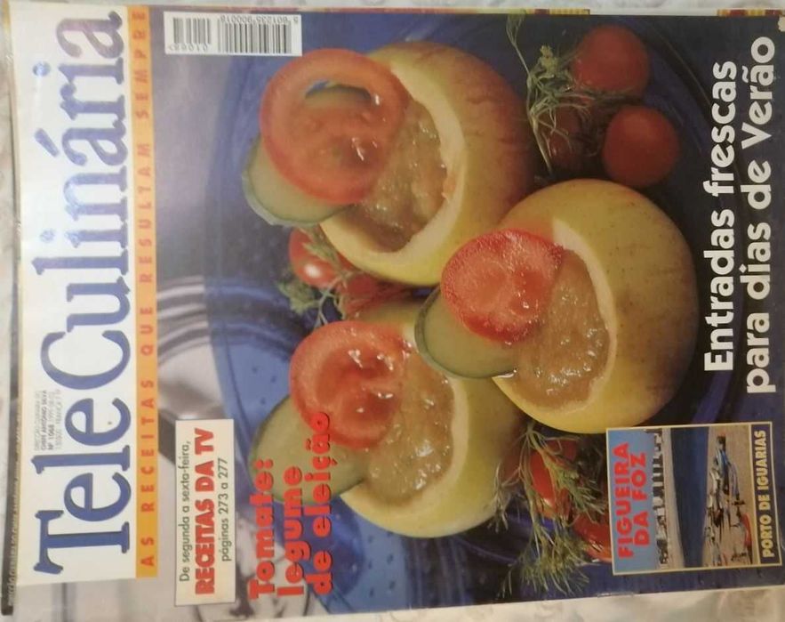 Tele Culinária e Doçaria - 8 revistas com 25 anos - 1998.99 LOTE 6