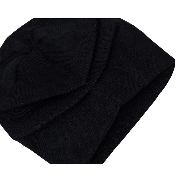 czapka damska beanie z kryształkami czarna - peterson