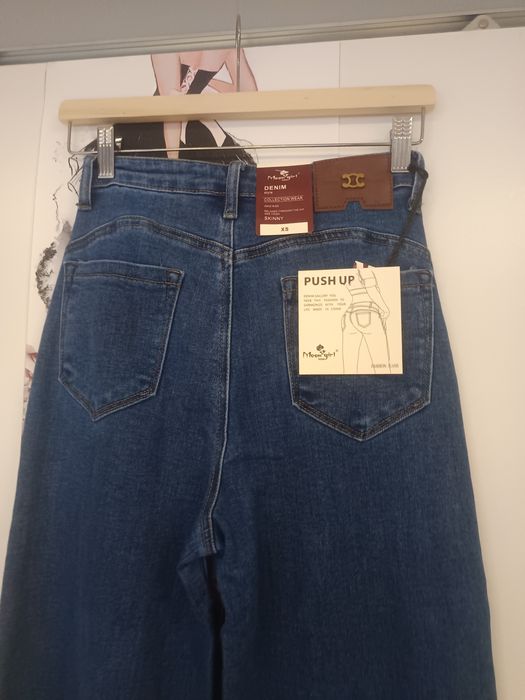 Spodnie damskie jeansowe jeansy szwedy wide leg hit viral style new