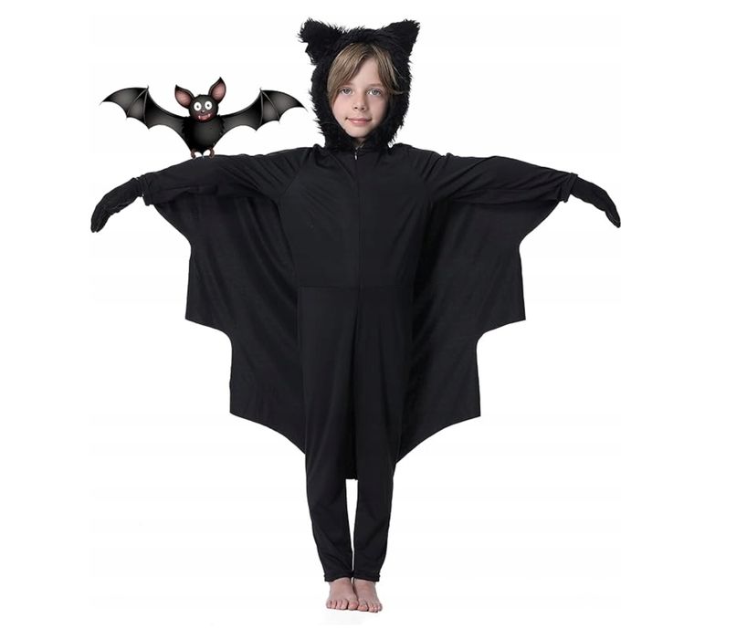 Kostium Peleryna Nietoperza Dla Dzieci 128/134cm Przebranie Strój