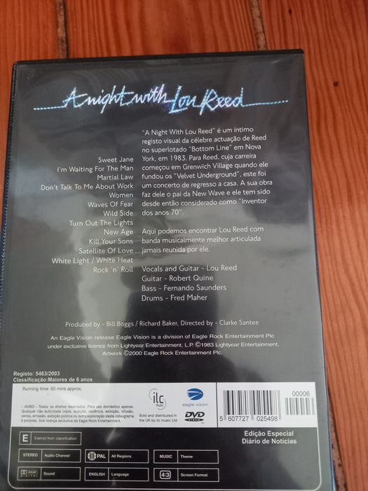 Dvd a night with Lou Reed