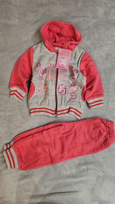 Dres 80 bluza + spodnie dresowe 8-12 miesięcy komplet