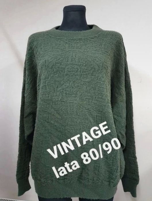 Sweter vintage z USA dziadkowy lata 80/90 unisex