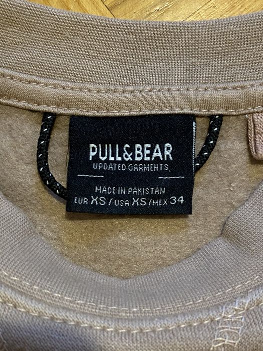 Różowa basic bluza Pull&Bear pudrowy przygaszony pastelowy różowy róż