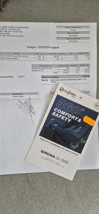 Fotelik Cybex Sirona Gi i-SIZE 360
