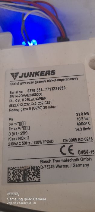 Piec kocioł gazowy junkers