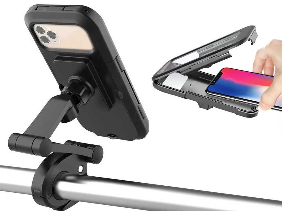 Wodoodporny Uchwyt Rowerowy na Telefon 360° Zamykany