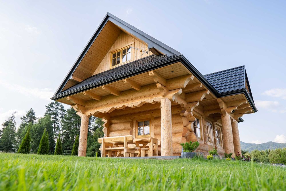 Drewniany Góralski domek z balią w Górach Podhale "Na Zogrodzie"