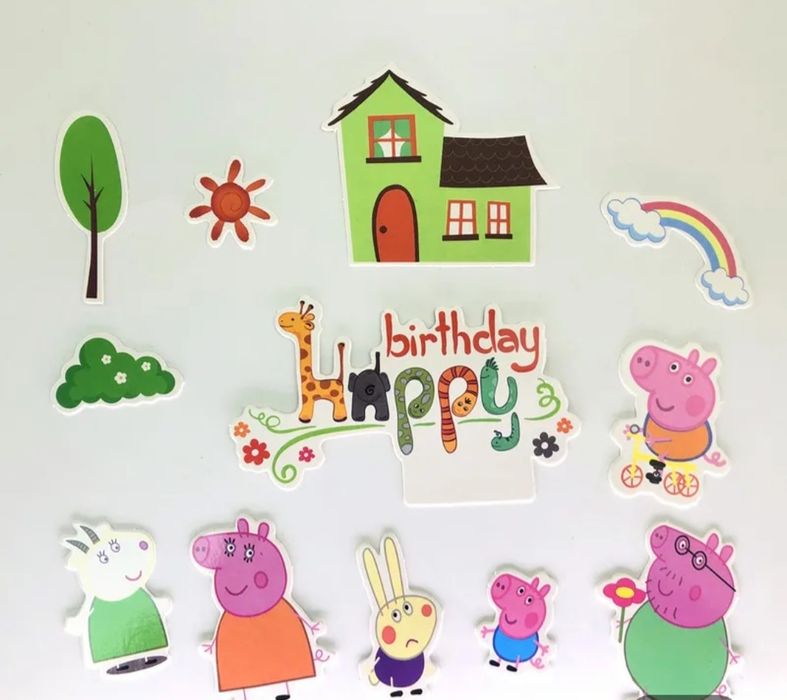 Topper ŚWINKA PEPPA  12szt. na tort