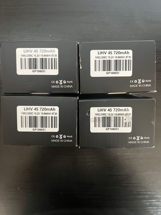 GEPRC LiHV Lipo 4S 720mAh 100C XT30 - nowe - 4 sztuki