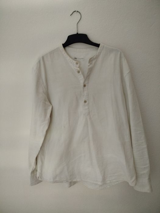 Camisa de linho branca Zara