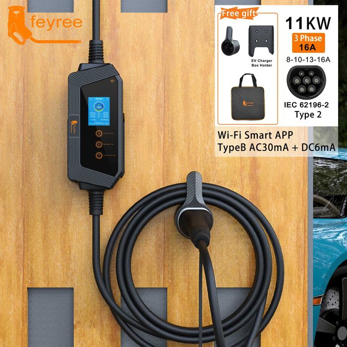 Nowa Ładowarka Wallbox WIFI 11KW 3-FAZY 16A TYP 2 + Akcesoria montażow