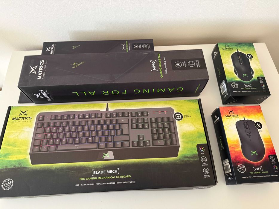 Teclado Mecânico Matrics + ratos matrics + tapetes