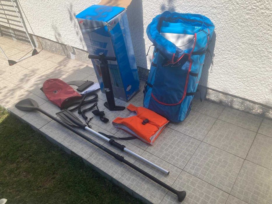 Prancha Paddle SUP F2 insuflável + 2 remos +  colete salva-vidas