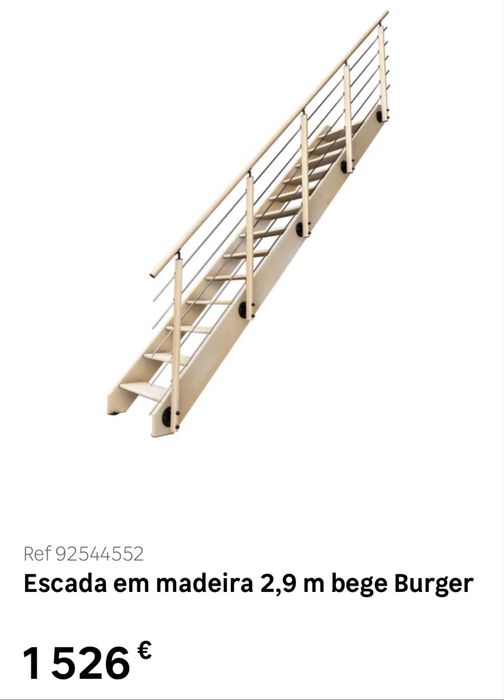Escada em madeira 300x70 ( ideal para acesso ao sotão )