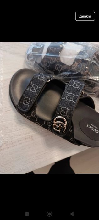 Gucci klapki 40 skóra profilowane 26 cm