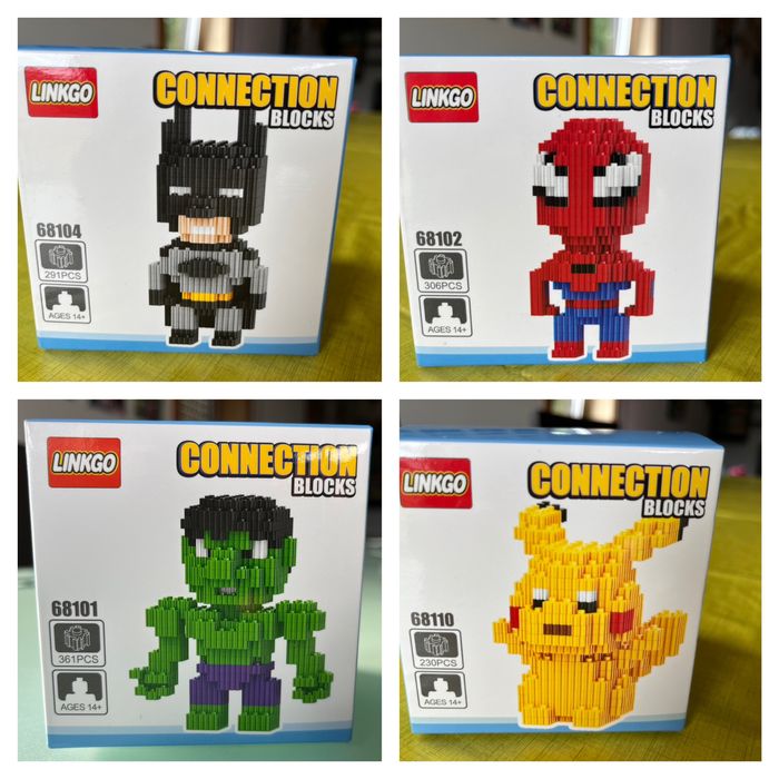 Legos Novos - Stitch Azul Stitch Rosa Capitão América Iron Man Marvel