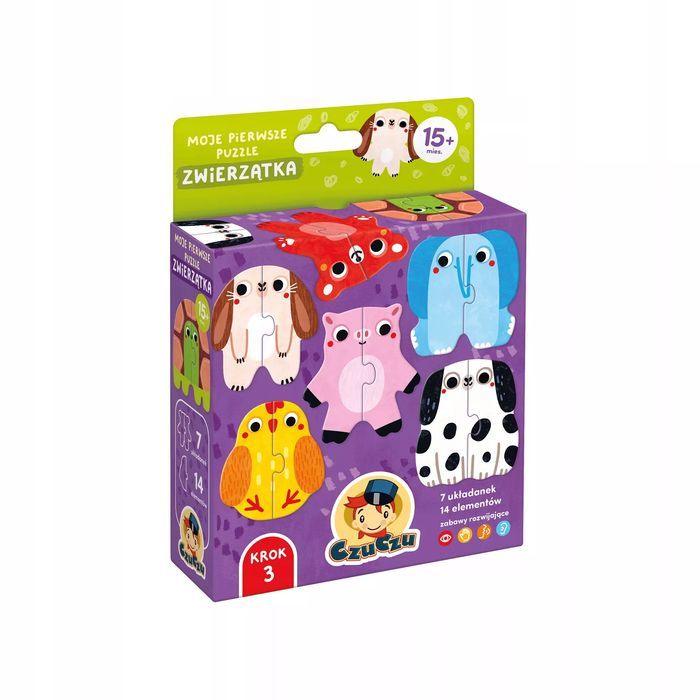Czuczu Moje Pierwsze Puzzle Zwierzątka Dla Dzieci 15 Mies.+. Nowy Produkt