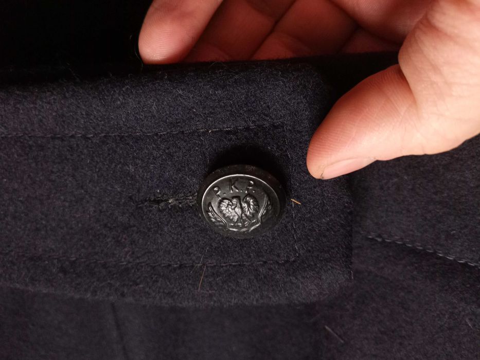 Płaszcz wełniany kolejowy lata rok 1987 NOWY, made in Poland