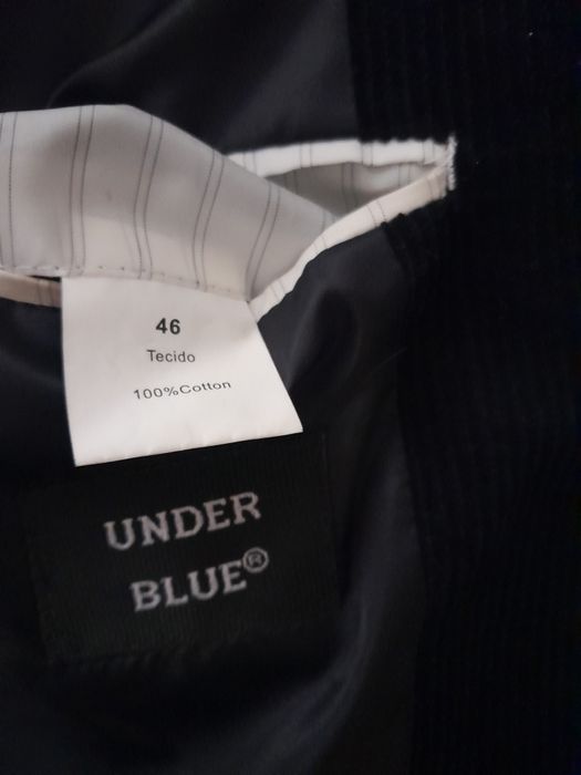 Blazer Homem azul escuro,em Bombazine.