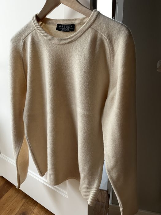 Sweter wełniany S kolor ecru