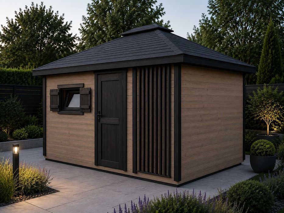 Domek Narzędziowy NORDIC DUO 400x300 z Drewutnią