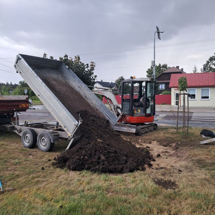 Uslugi minikoparka koparka układanie kostki prace ziemne hydranty