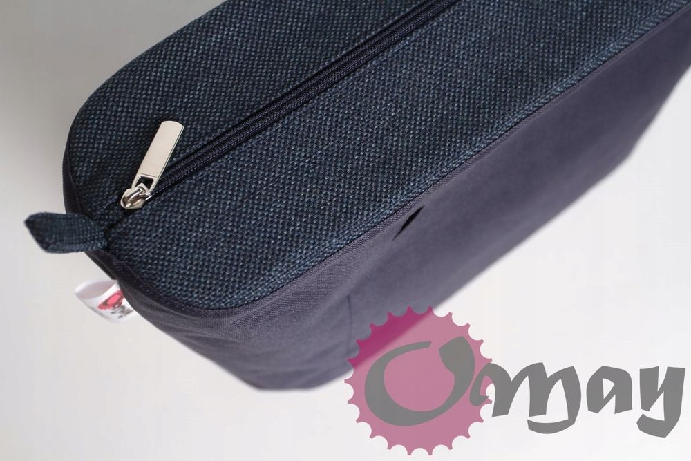 GRANATOWY organizer OBAG STANDARD plecionka niebieska 2 kieszenie OMAY