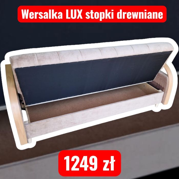 Wersalka LUX - WYSOKIE STOPKI, kolor do wyboru, dostawa cała POLSKA