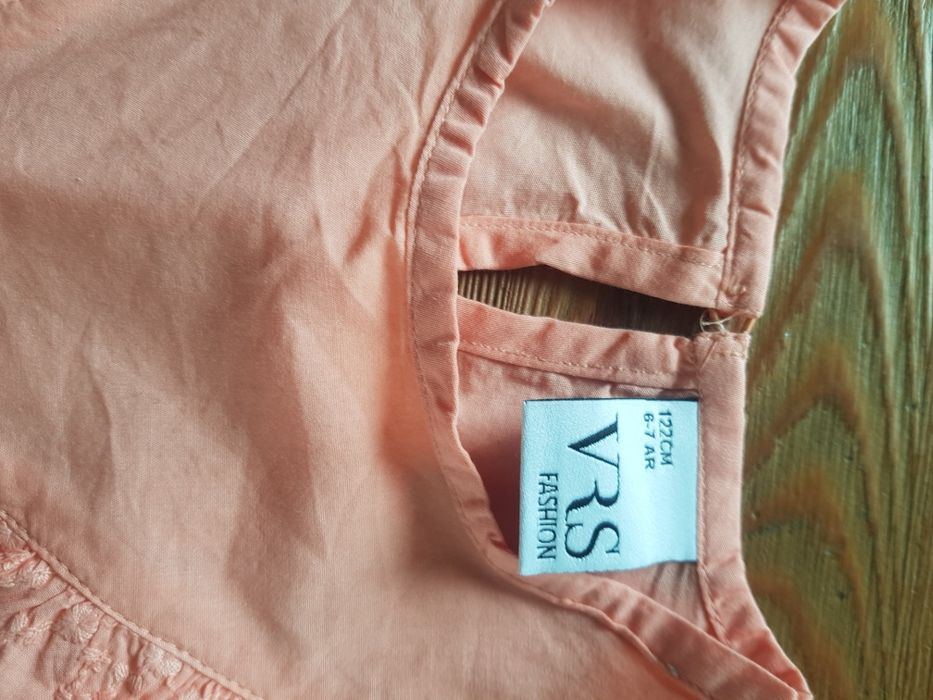 Sukienka VRS 122 cm boho neon pomarańcz