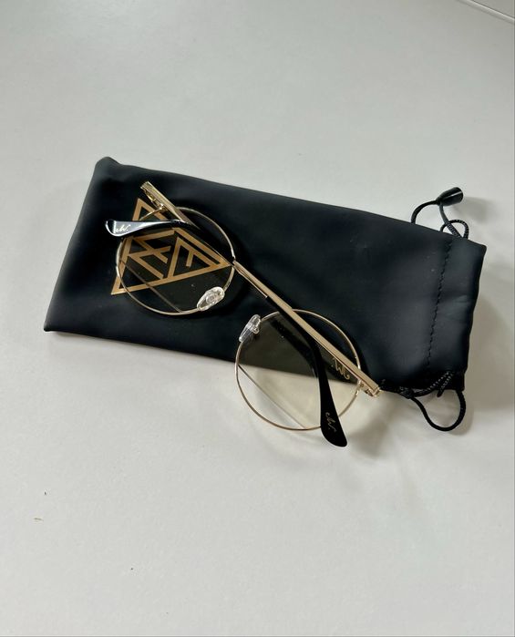 Okulary El Wariato złote unisex