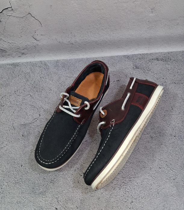 Топсайдеры Barbour Capstan кожаные / нубук мокасины мужские