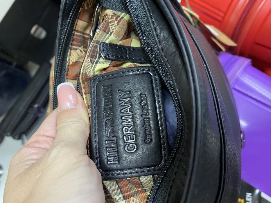 Hill Burry мужская сумка планшет чоловіча сумка шкіряна Рижа