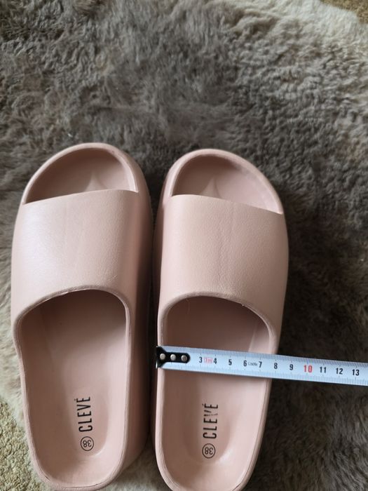Stylow Różowe Klapki na Platformie CLEVÈ - Rozmiar 38 ( Wkładka 24 cm)