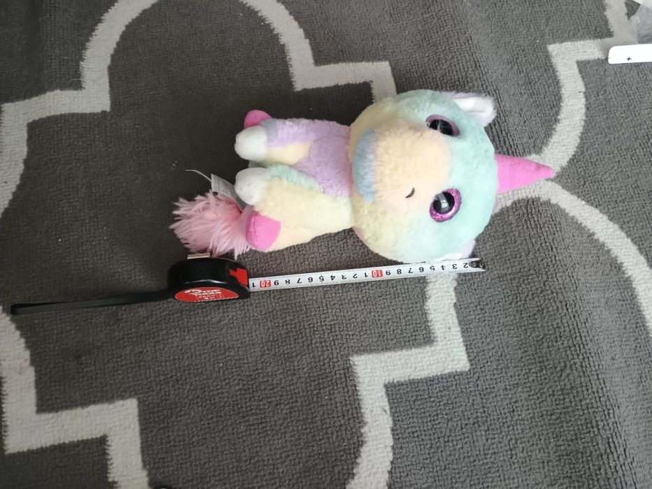 Maskotka jednorożec brokatowe oczy