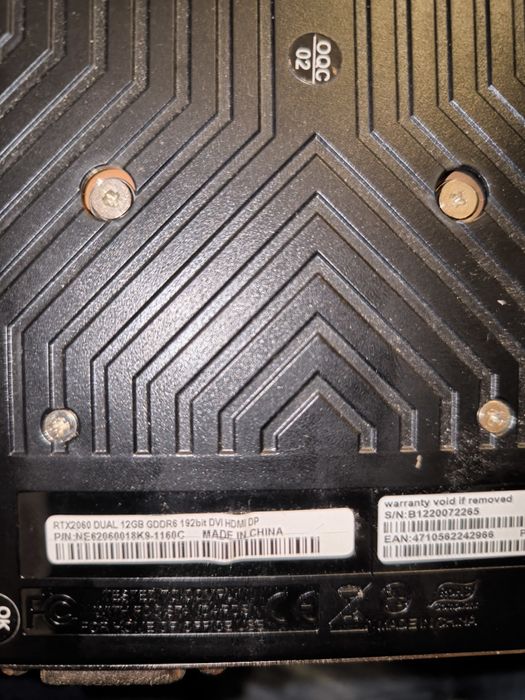 Sprzedam kartę graficzną  rtx 2060 12gb vram