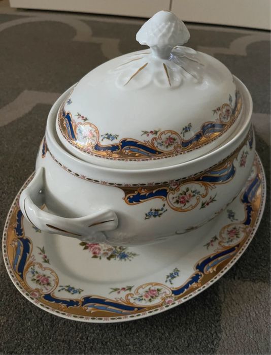 Terrina com travessa porcelana limoges