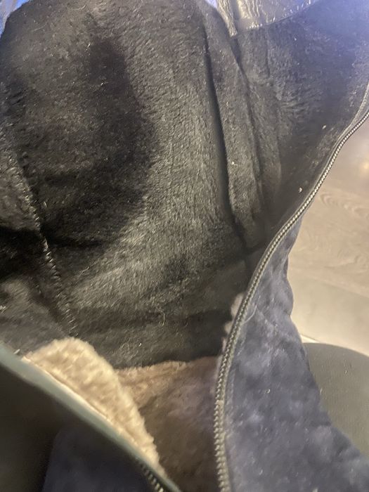 Жіночі зимові чоботи, натуральна замша