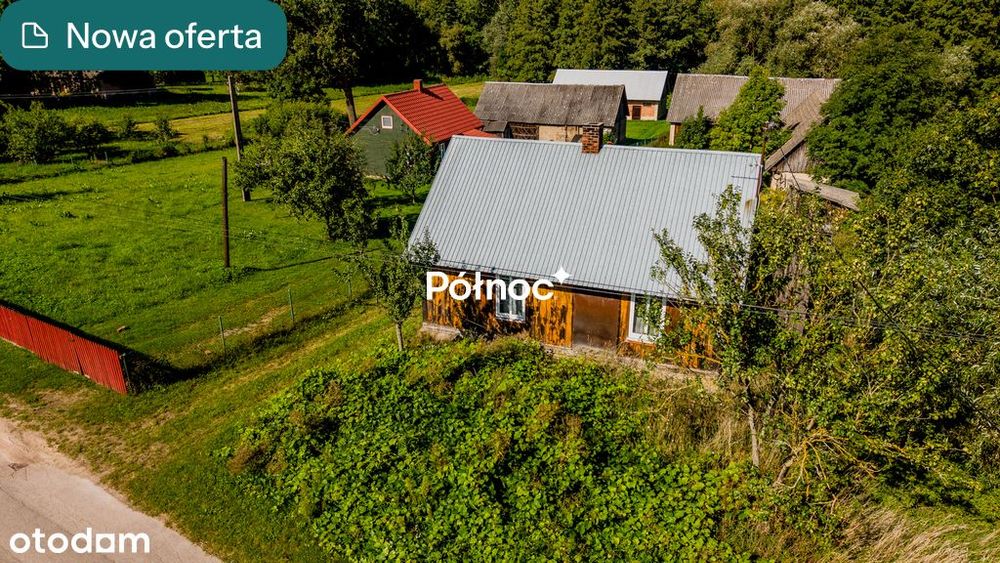 Dom 57,6 m², działka 0,59 ha. Bobrówka gm. Jaświły