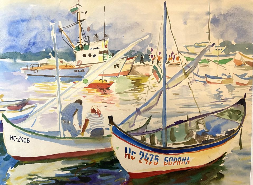 Картини. Морські пейзажі. Кораблі. Крим. 1985р., 2002р. .