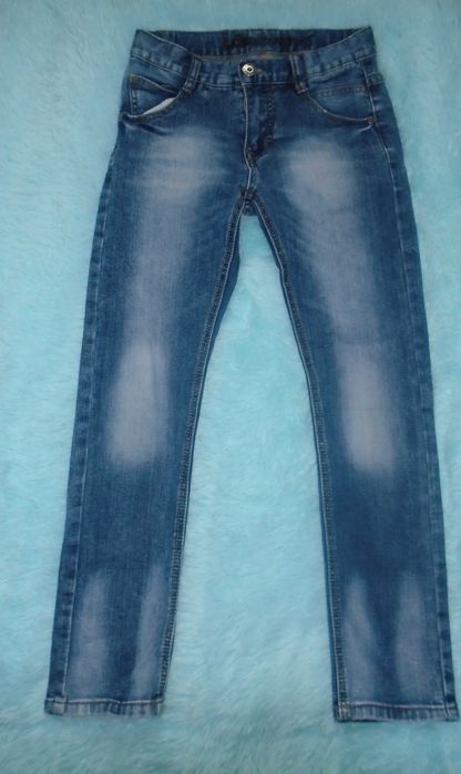 Spodnie dżinsowe unisex firmy Lab Industries r.140 stan BDB