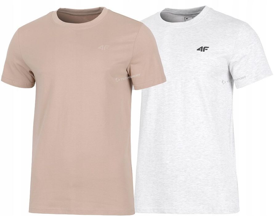 4F Zestaw 2Szt. 2-Pak Męska Koszulka T-Shirt 100% Bawełna / Rozm Xl