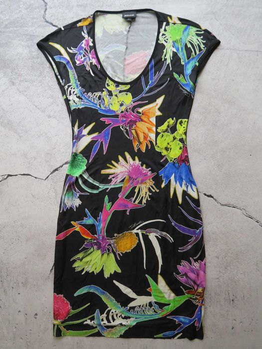 Just Cavalli sukienka w kolorowy print na lato L